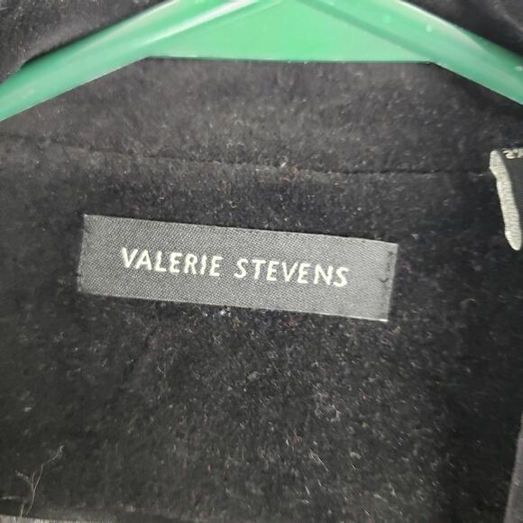 Valerie Stevens 8 Black Velvet Single Button Blazer Office Professional Career - Picture 4 of 12